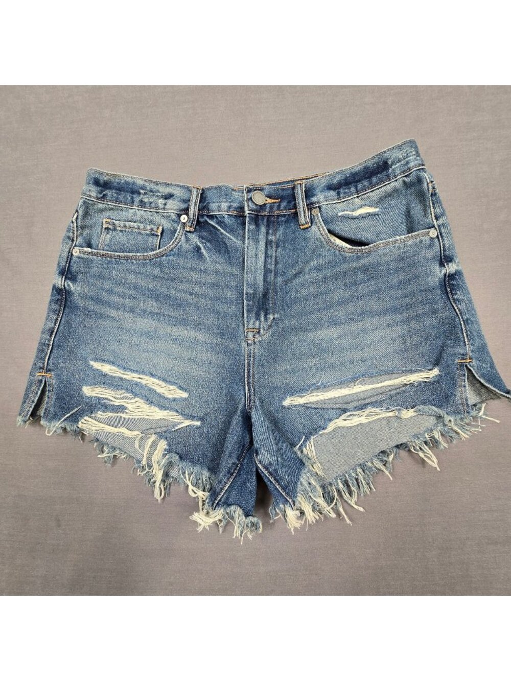 Blanknyc Size 30 The Barrow Vintage High-Rise Distressed Denim Shorts